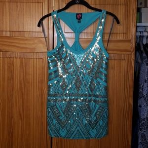 NWOT Teal 2B Bebe tank top